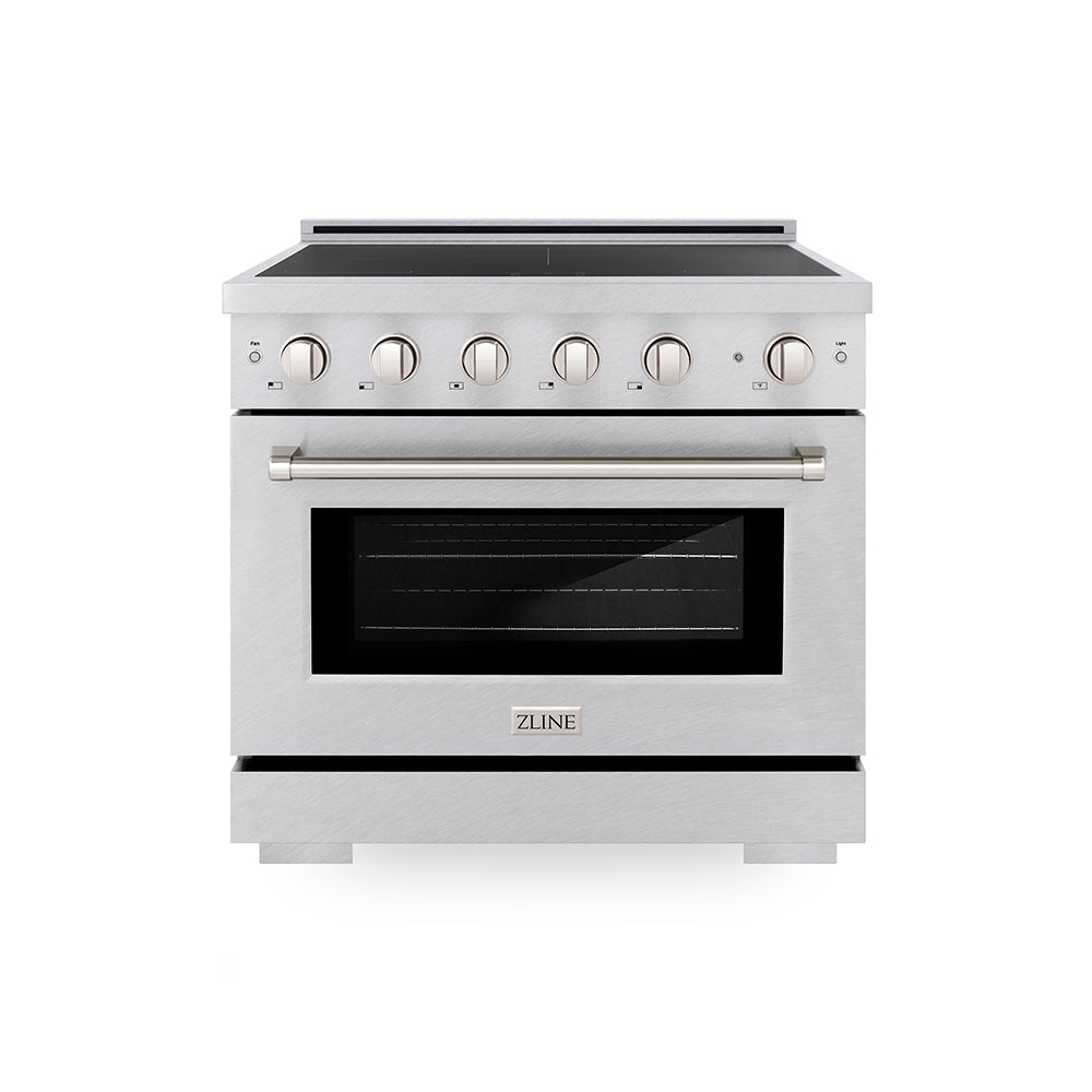 36 In. 5.2 Cu. Ft. Paramount Induction Range With 5 Element Cooktop And Electric Convection Oven In Satin Stainless Steel SINRS36
