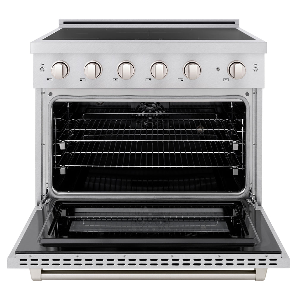 36 In. 5.2 Cu. Ft. Paramount Induction Range With 5 Element Cooktop And Electric Convection Oven In Satin Stainless Steel SINRS36