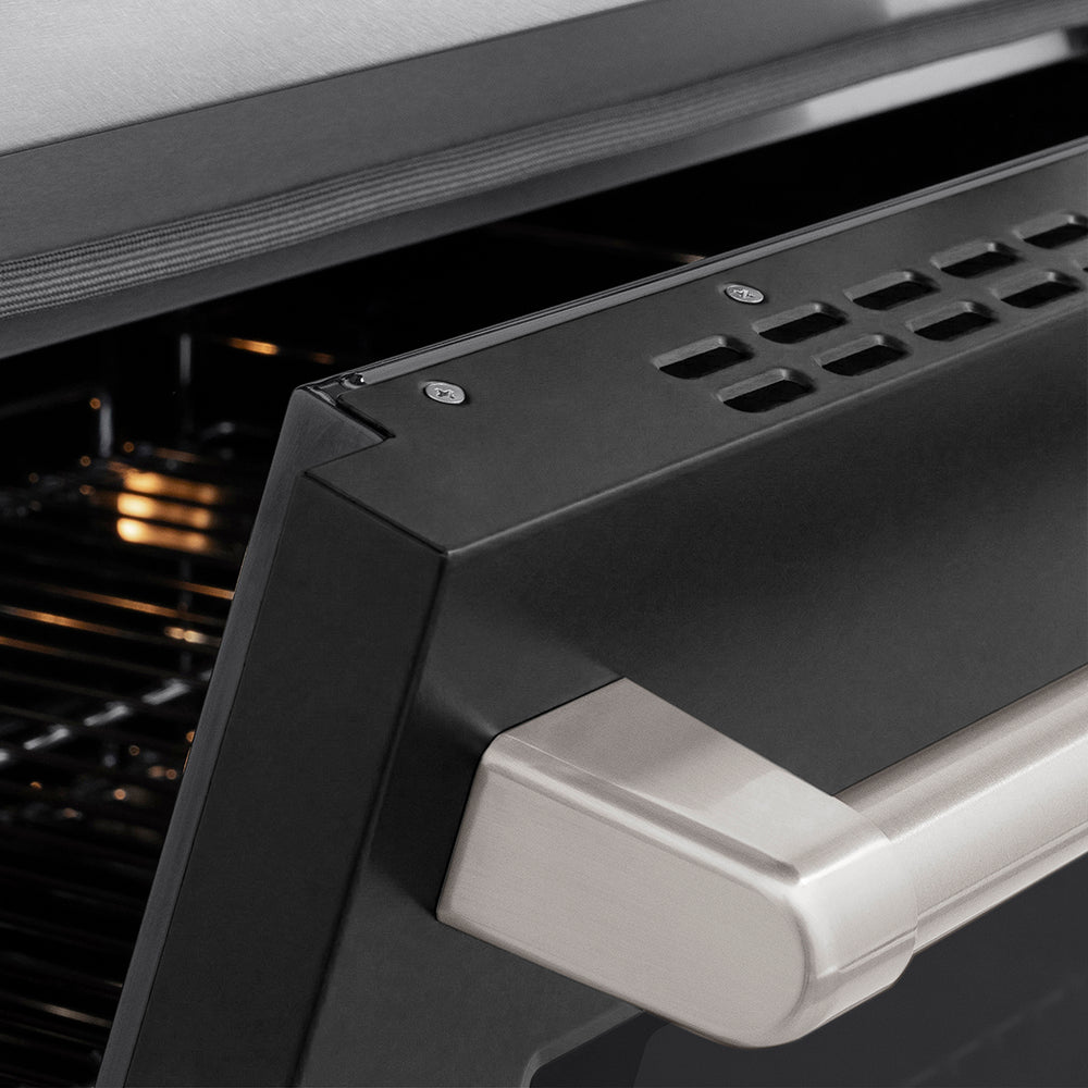 30 In. 4.2 Cu. Ft. Paramount Induction Range With 4 Element Cooktop And Electric Convection Oven In Satin Stainless Steel With Black Matte Door SINRSBLM30