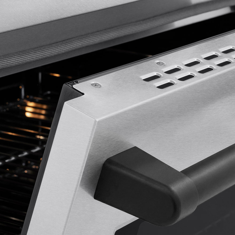 Autograph Edition 30 In. 4.2 Cu. Ft. Paramount Induction Range With 4 Element Cooktop And Electric Convection Oven In Satin Stainless Steel With Matte Black Accents SINRSZ30MB