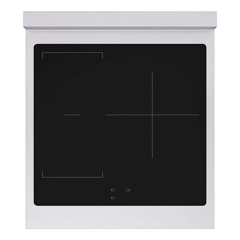 Autograph Edition 24 In. 3.2 Cu. Ft. Paramount Induction Range With 3 Element Cooktop And Electric Convection Oven In Satin Stainless Steel With White Matte Door And Polished Gold Accents SINRSZWM24G