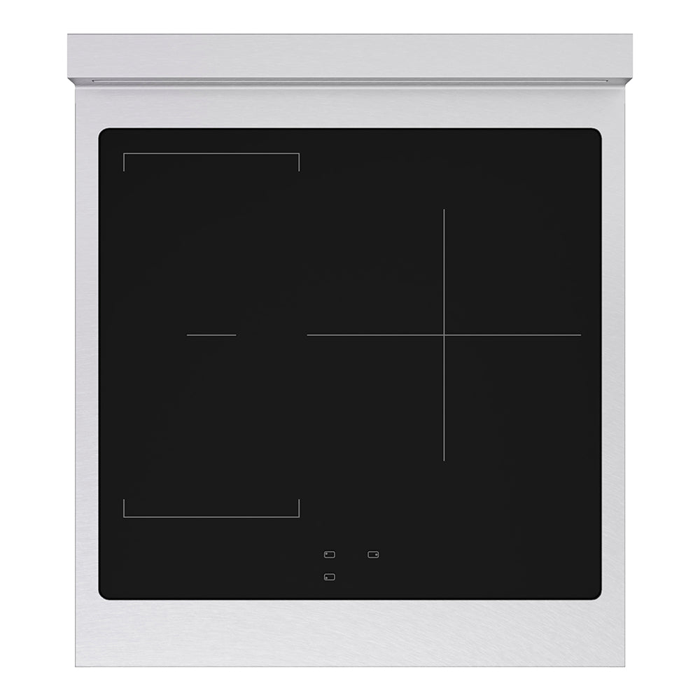 Autograph Edition 24 In. 3.2 Cu. Ft. Paramount Induction Range With 3 Element Cooktop And Electric Convection Oven In Satin Stainless Steel With White Matte Door And Matte Black Accents SINRSZWM24MB