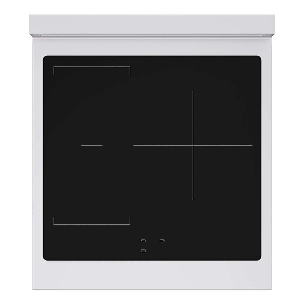 24 In. 3.2 Cu. Ft. Paramount Induction Range With 3 Element Cooktop And Electric Convection Oven In Stainless Steel With White Matte Door SINRWM24