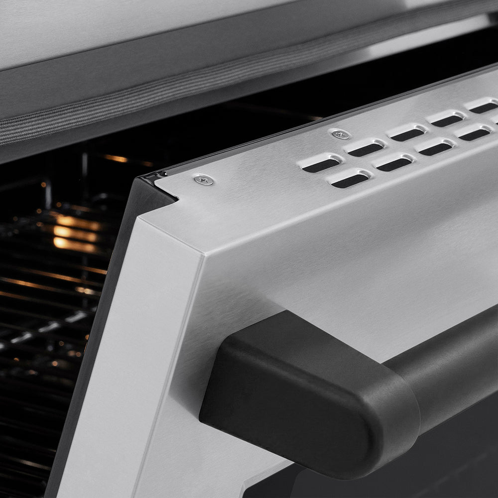 Autograph Edition 30 In. 4.2 Cu. Ft. Paramount Induction Range With 4 Element Cooktop And Electric Convection Oven In Stainless Steel With Matte Black Accents SINRZ30MB