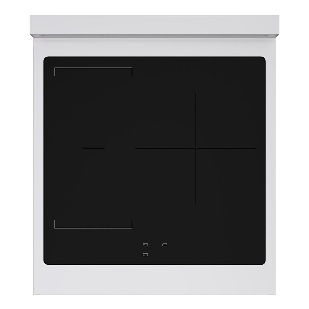 Autograph Edition 24 In. 3.2 Cu. Ft. Paramount Induction Range With 3 Element Cooktop And Electric Convection Oven In Stainless Steel With White Matte Door And Matte Black Accents SINRZWM24MB