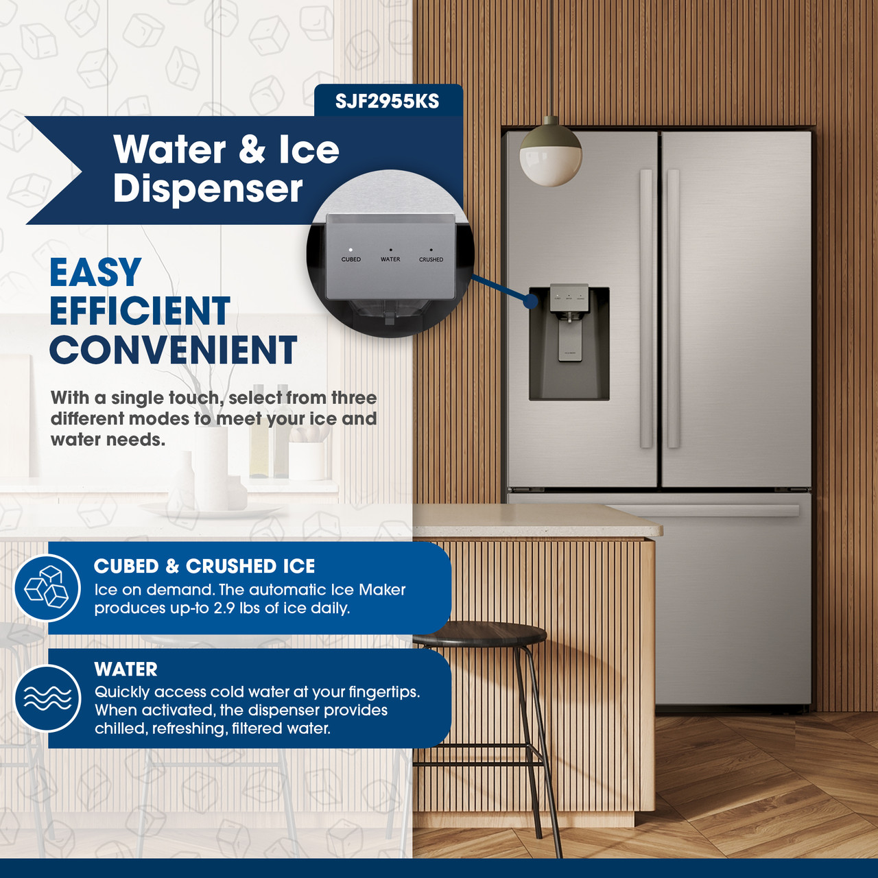 French 3-door Refrigerator With Water Dispenser view 15
