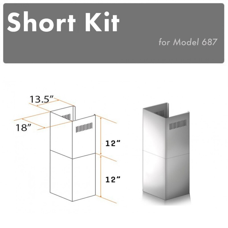2-12" Short Chimney Pieces for 8 ft. Ceilings SK687