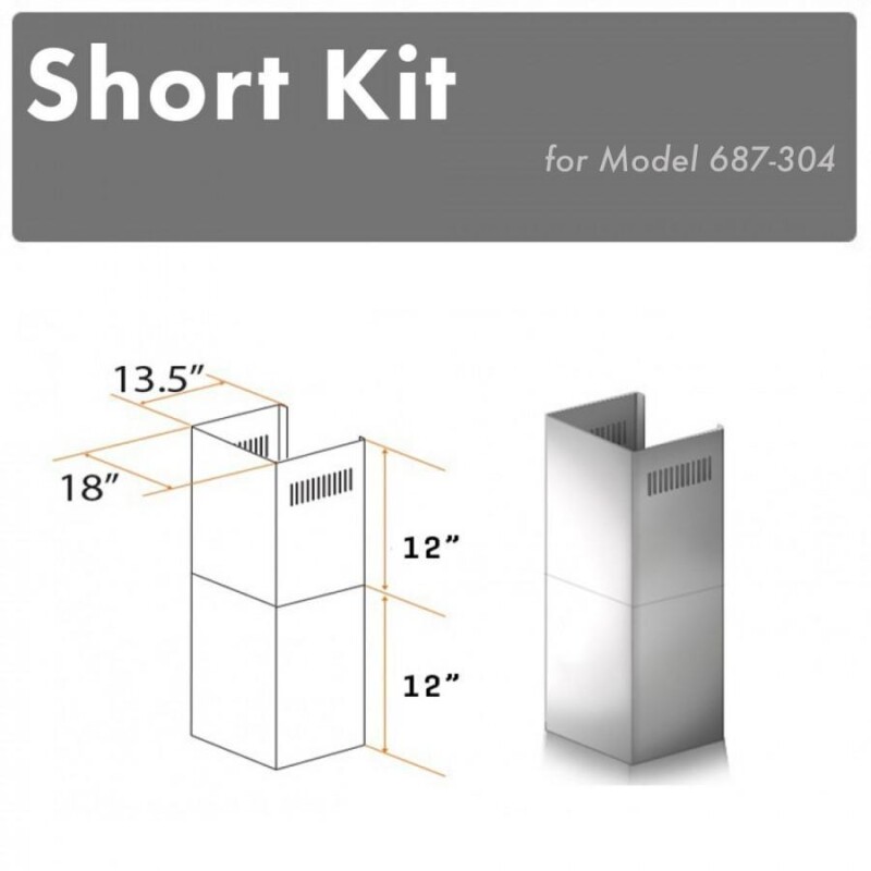 2-12" Short Chimney Pieces for 8 ft. Ceilings SK687304