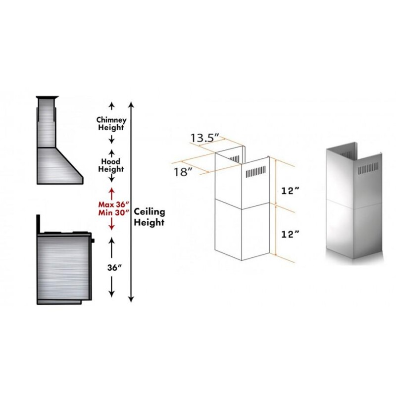 2-12" Short Chimney Pieces for 8 ft. Ceilings SK687304