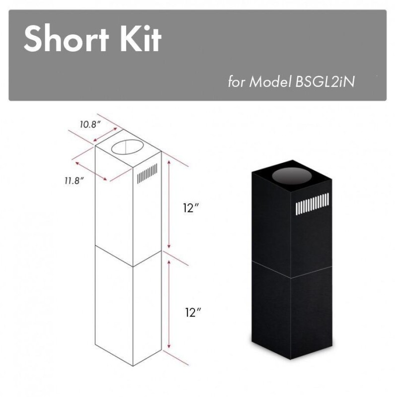 2-12 in. Short Chimney Pieces for 7 ft. to 8 ft. Ceilings SKBSGL2IN