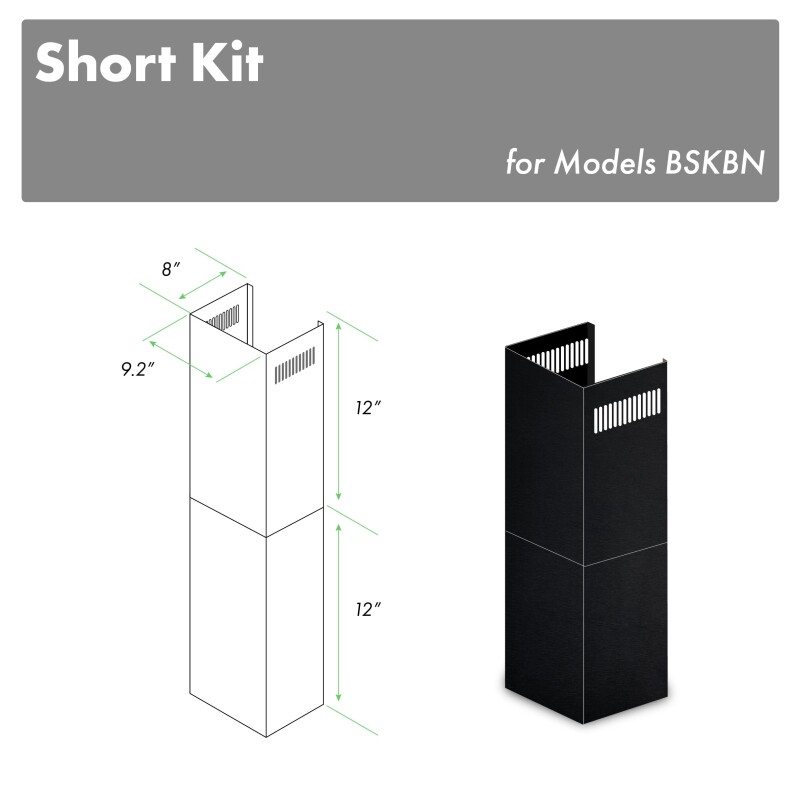 2-12 in. Short Chimney Pieces for 7 ft. to 8 ft. Ceilings SKBSKBN