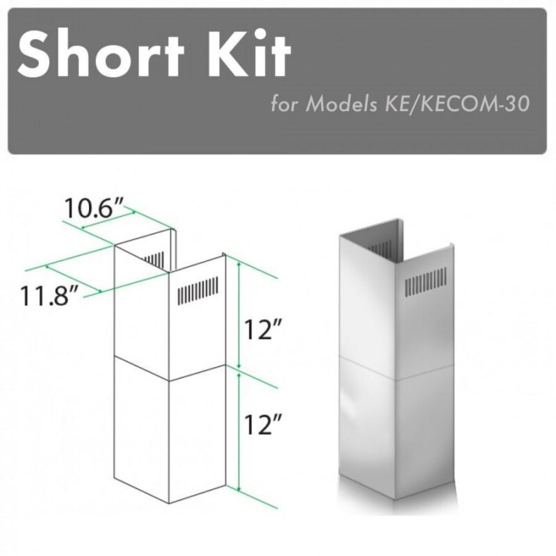 2-12 in. Short Chimney Pieces for 7 ft. to 8 ft. Ceilings SKKEKECOM30