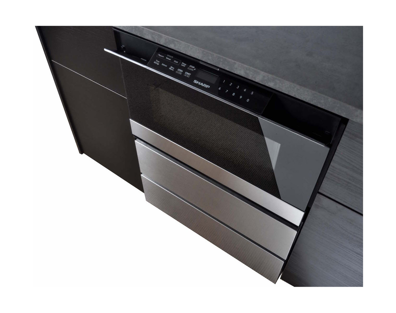 24 In. Under The Counter Microwave Drawer Oven Pedestal view 5