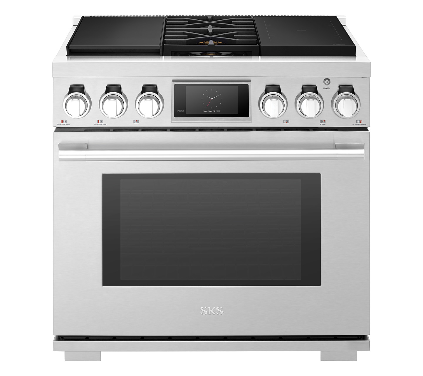36-inch Dual-Fuel Pro Range with Sous Vide and Induction SKSDR360SIS