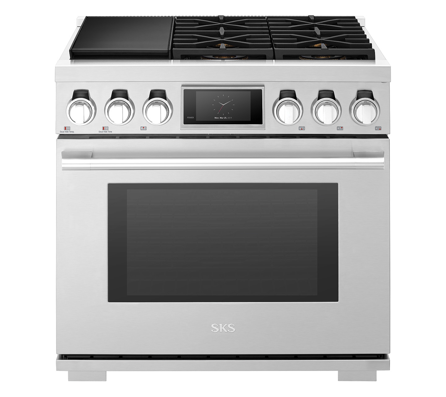 36-inch Dual-Fuel Pro Range with Steam-Combi Oven and Sous Vide SKSDR360SS