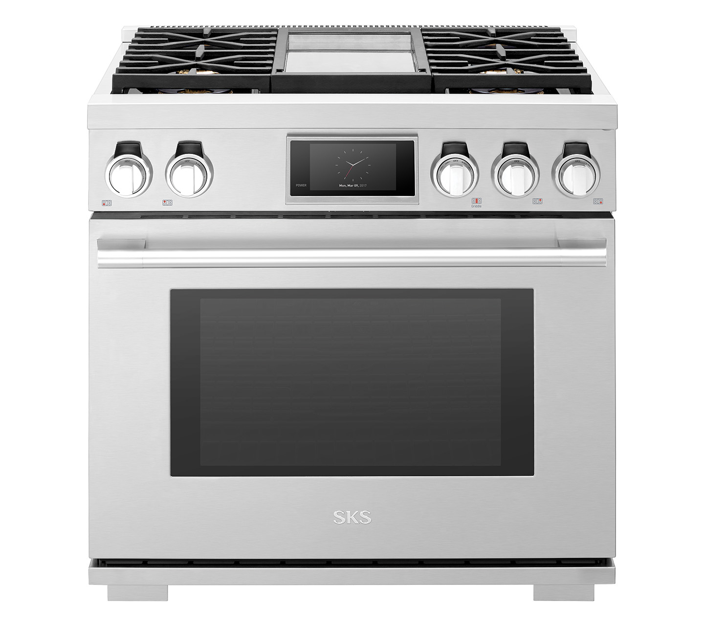 36-inch Gas Pro Range with 4 Burners and Griddle SKSGR360GS