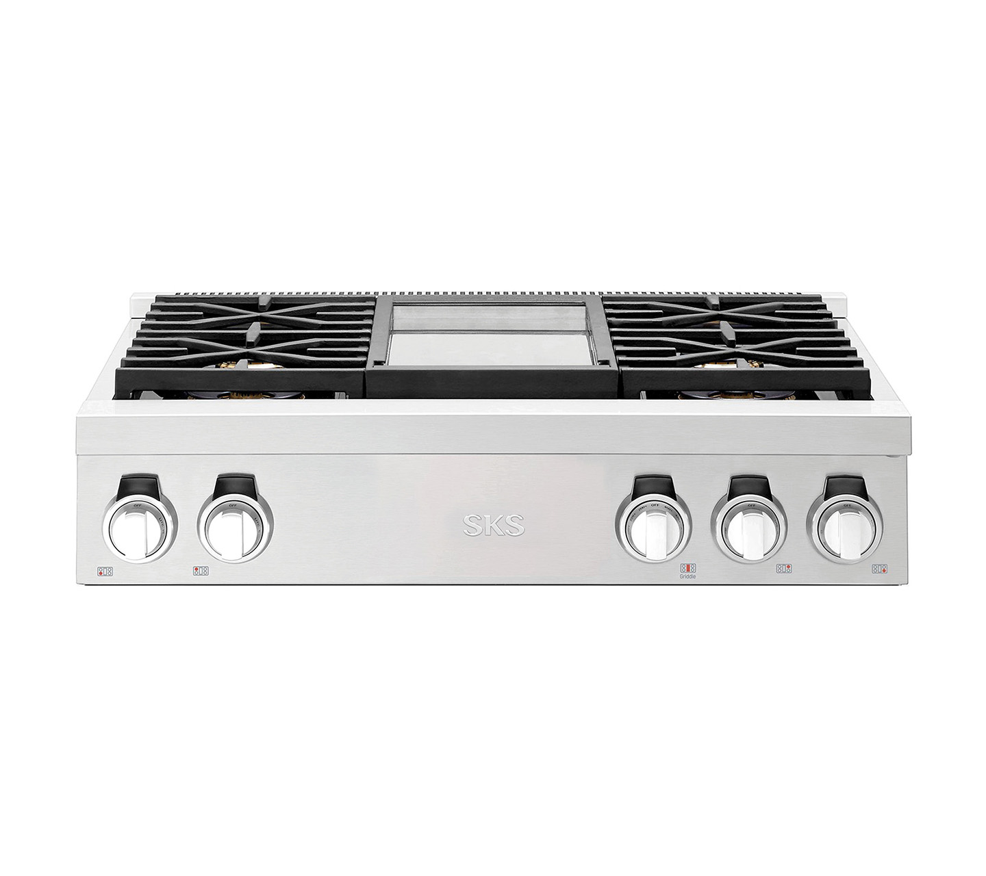 36-inch Gas Pro Rangetop 4 Burners and Griddle SKSRT360GS