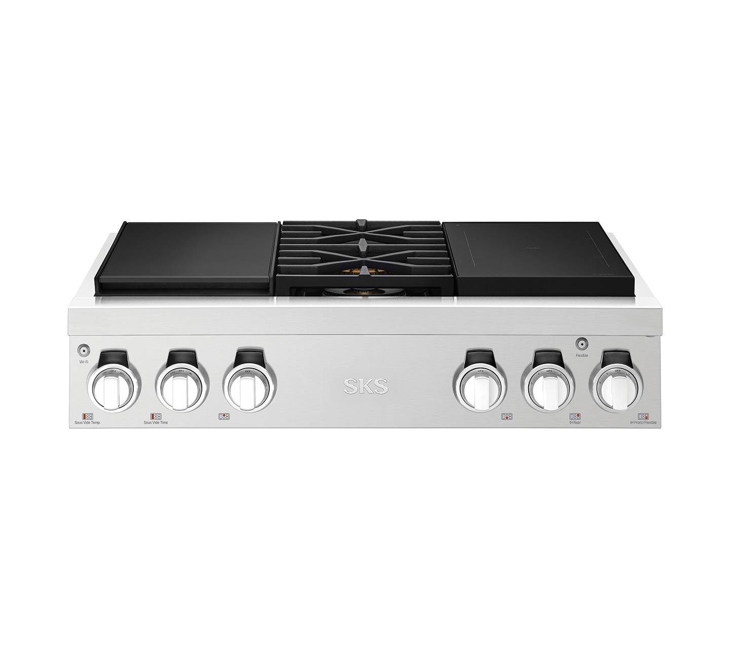36-inch Dual-Fuel Pro Rangetop with Sous Vide and Induction SKSRT360SIS