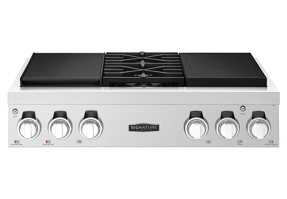 36-inch Dual-Fuel Pro Rangetop with Sous Vide and Induction SKSRT360SIS