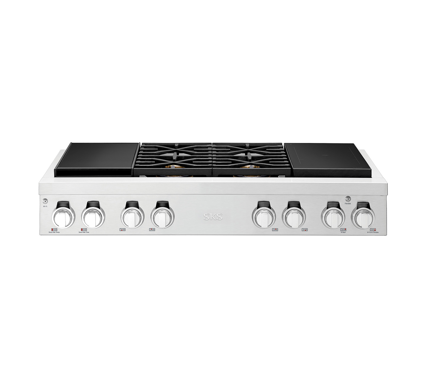 48-inch Dual-Fuel Pro Rangetop with Sous Vide and Induction SKSRT480SIS