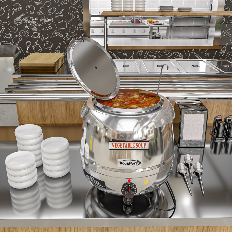 11.5 Qt. Round Countertop Stainless-Steel Food / Soup Kettle Warmer SKSS3G, product image 10 of 10