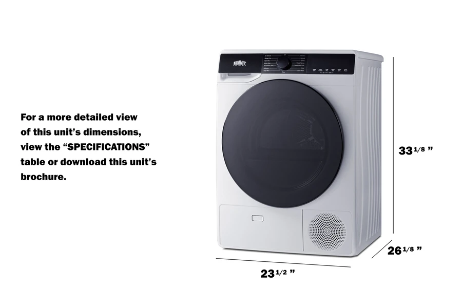 24" Wide 208-240V Heat Pump Dryer SLDHP344