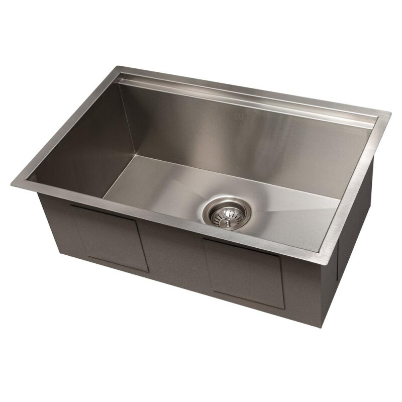 27 In. Garmisch Undermount Single Bowl Stainless Steel Kitchen Sink With Bottom Grid And Accessories SLS27