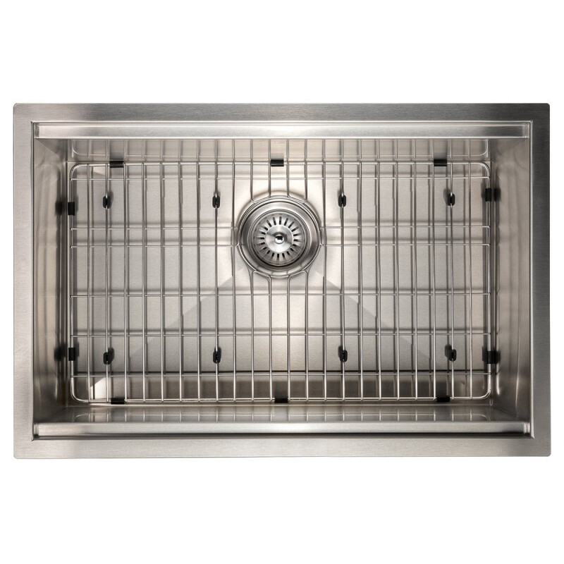 27 In. Garmisch Undermount Single Bowl Stainless Steel Kitchen Sink With Bottom Grid And Accessories SLS27