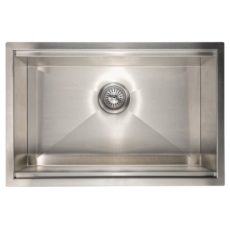 27 In. Garmisch Undermount Single Bowl Stainless Steel Kitchen Sink With Bottom Grid And Accessories SLS27