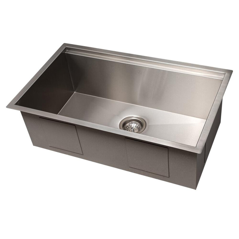 30 In. Garmisch Undermount Single Bowl Stainless Steel Kitchen Sink With Bottom Grid And Accessories SLS30