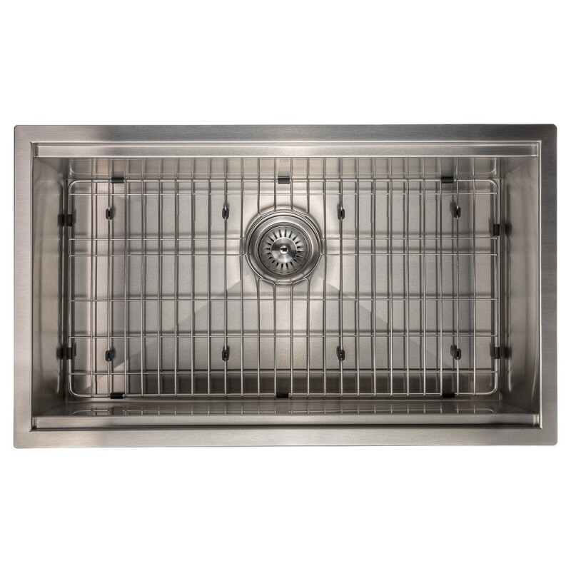 30 In. Garmisch Undermount Single Bowl Stainless Steel Kitchen Sink With Bottom Grid And Accessories SLS30