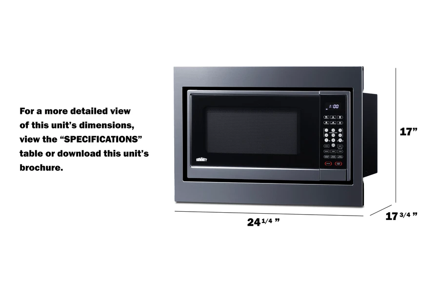 24" Wide Built-In Microwave (Trim Kit Included) SMBI24