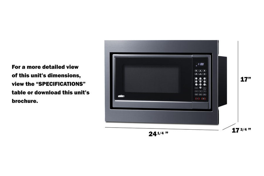 24" Wide Built-In Microwave (Trim Kit Included) SMBI24