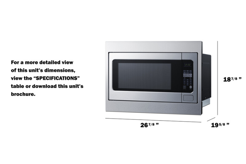 27" Wide Built-In Microwave (Trim Kit Included) view 4