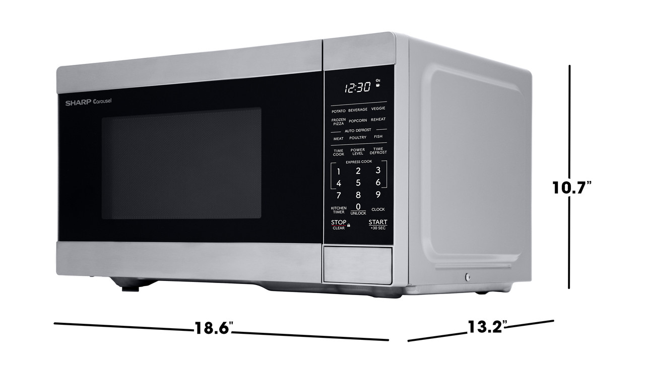 0.9 Cu. Ft. 900w Stainless Steel Countertop Microwave Oven view 14
