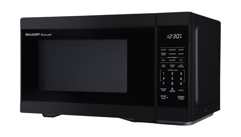 1.1 Cu. Ft. 1000w Black Countertop Microwave Oven view 3
