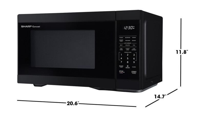 1.1 Cu. Ft. 1000w Black Countertop Microwave Oven view 6