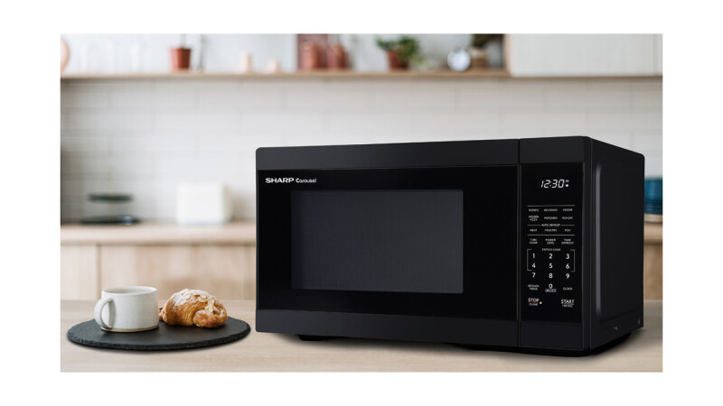 1.1 Cu. Ft. 1000w Black Countertop Microwave Oven view 7