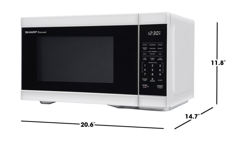 1.1 cu. ft. 1000W White Countertop Microwave Oven view 6