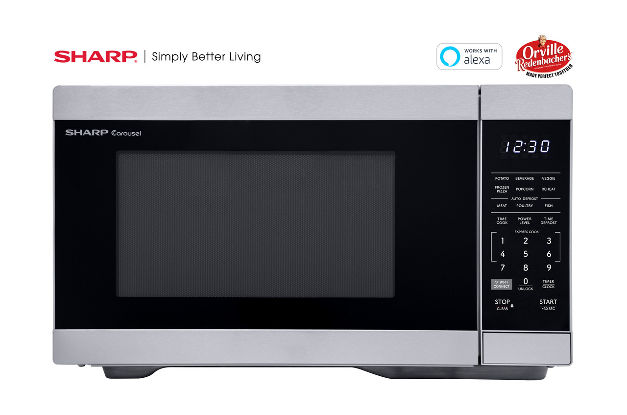1.1 Cu. Ft. 1000w Smart Stainless Steel Countertop Microwave Oven view 2
