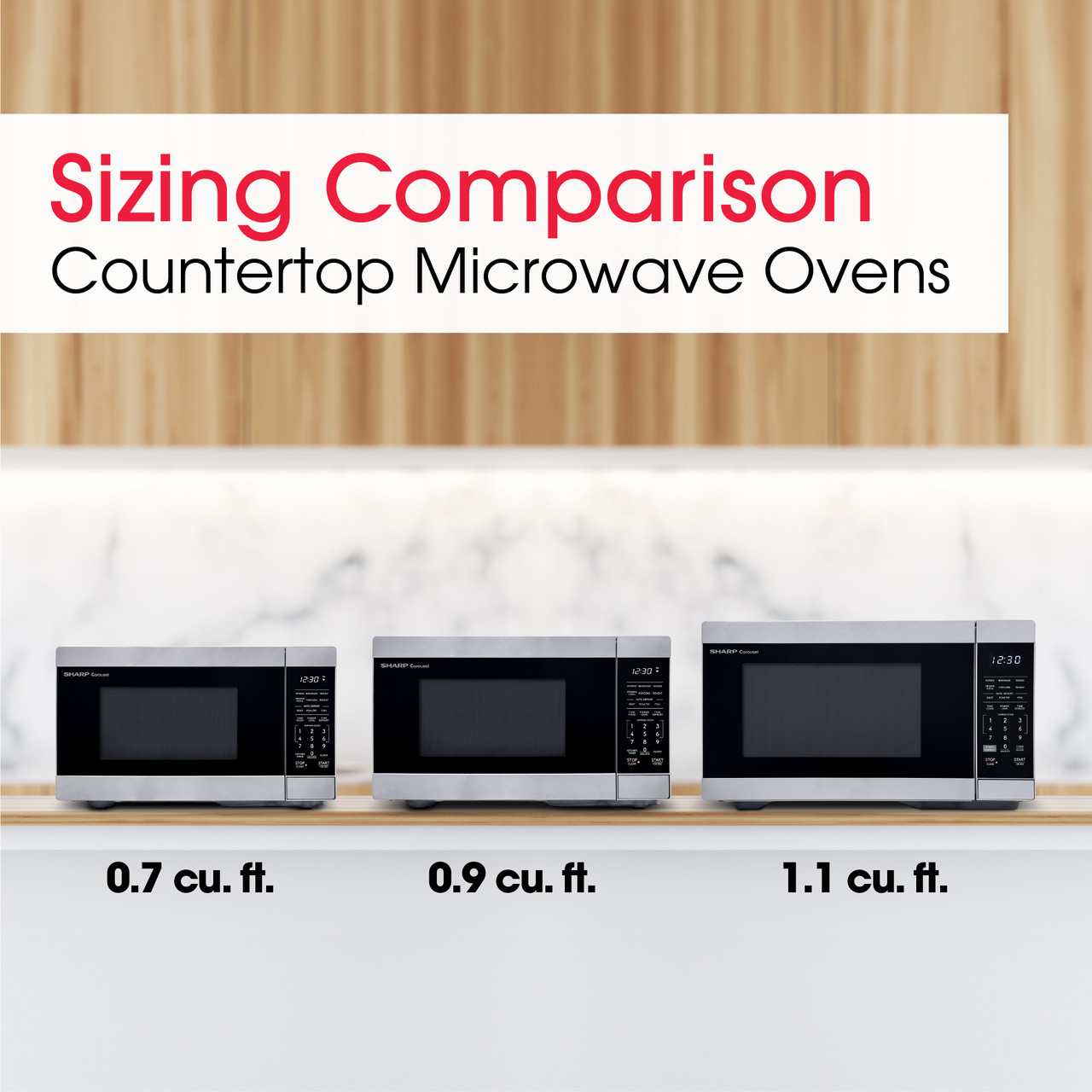 1.1 Cu. Ft. 1000w Smart Stainless Steel Countertop Microwave Oven view 20