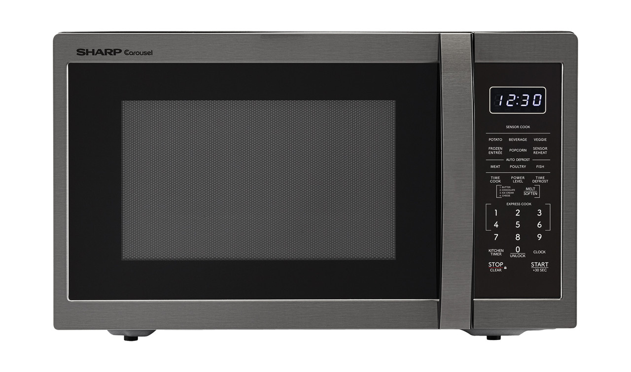 1.4 Cu. Ft. 1100w Black Stainless Steel Countertop Microwave Oven view 2