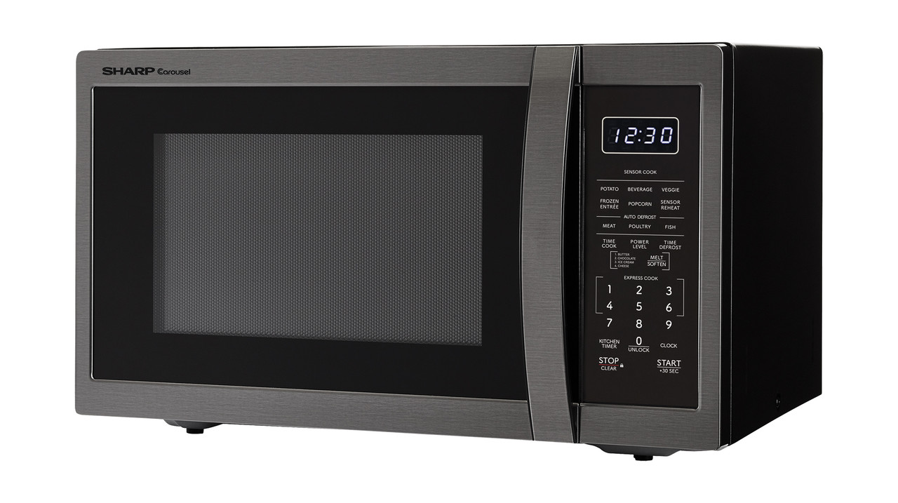 1.4 Cu. Ft. 1100w Black Stainless Steel Countertop Microwave Oven view 4