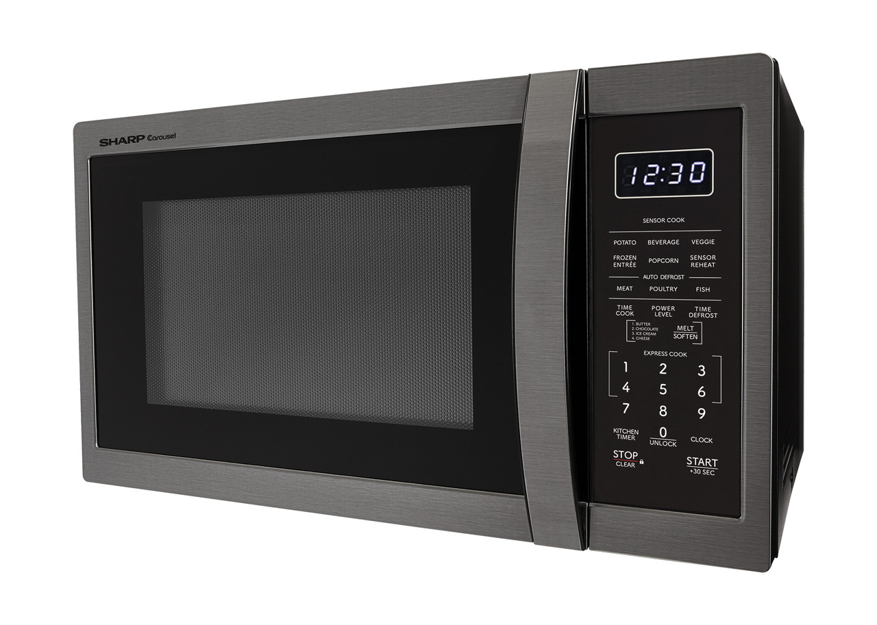 1.4 Cu. Ft. 1100w Black Stainless Steel Countertop Microwave Oven view 10