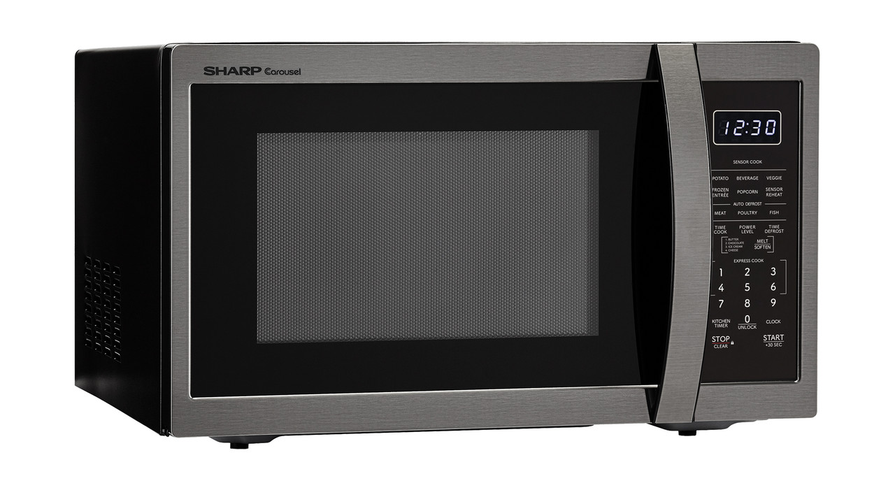1.4 Cu. Ft. 1100w Black Stainless Steel Countertop Microwave Oven view 6