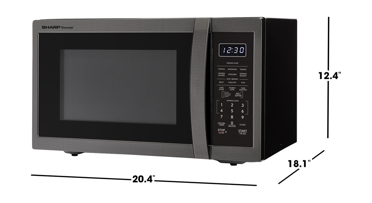 1.4 Cu. Ft. 1100w Black Stainless Steel Countertop Microwave Oven view 20