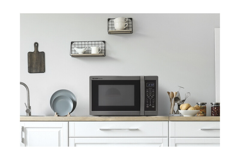 1.4 Cu. Ft. 1100w Black Stainless Steel Countertop Microwave Oven view 11