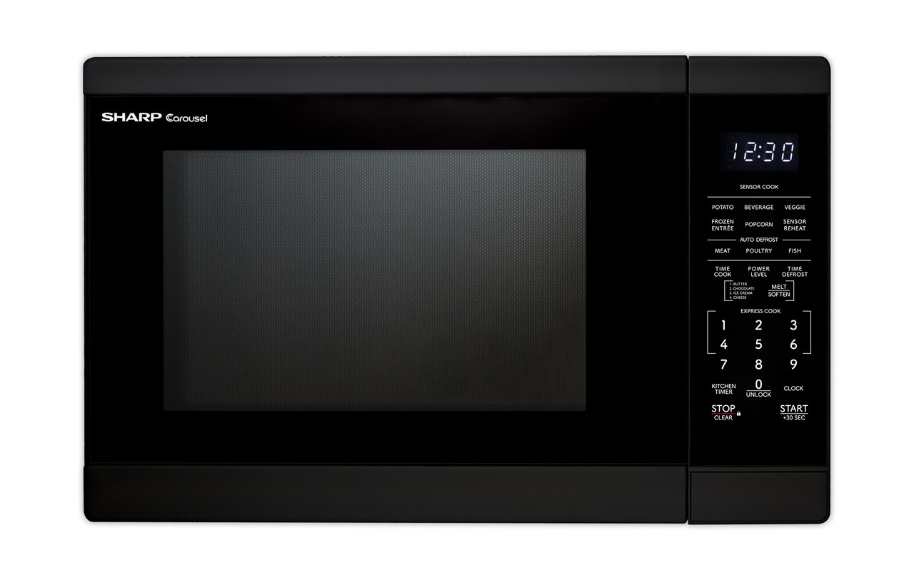 1.4 Cu. Ft. 1100w Black Countertop Microwave Oven view 2