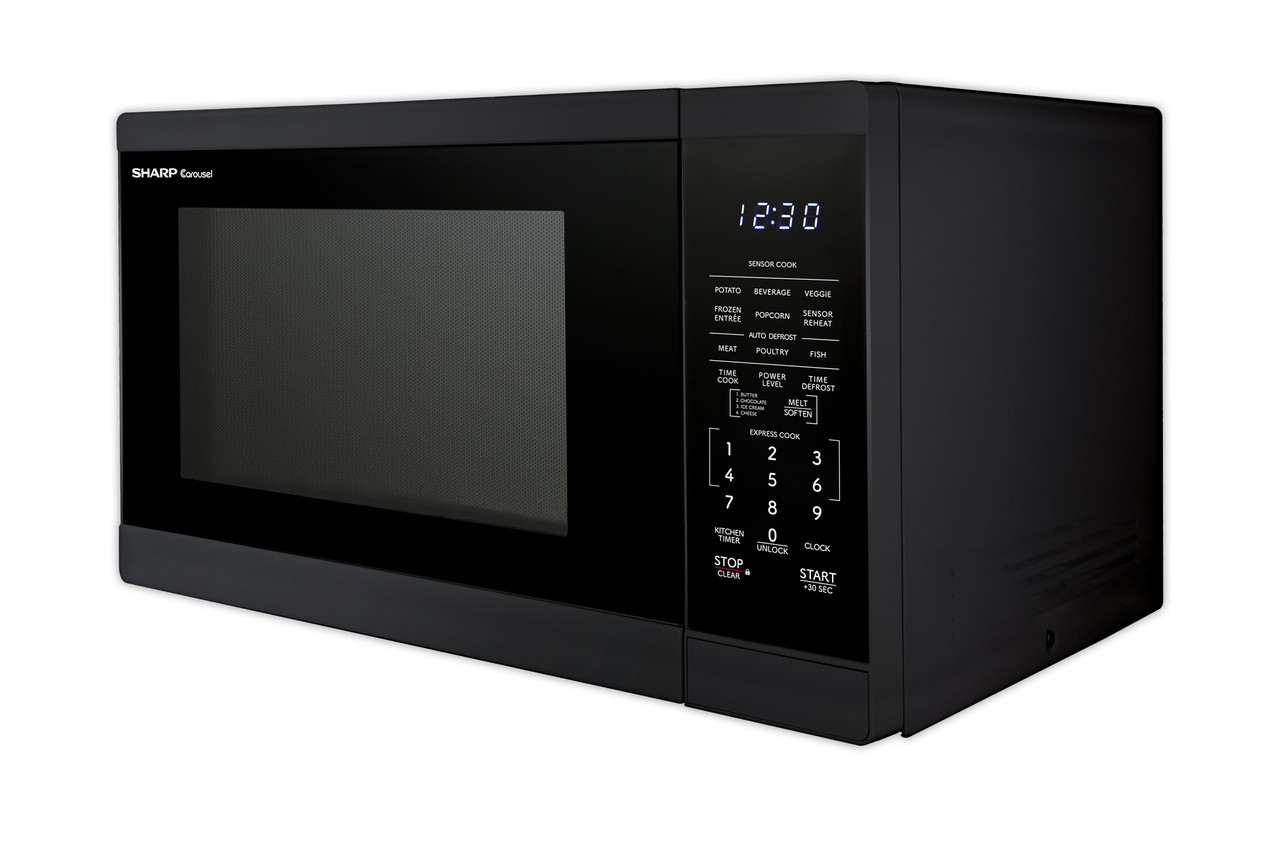 1.4 Cu. Ft. 1100w Black Countertop Microwave Oven view 4