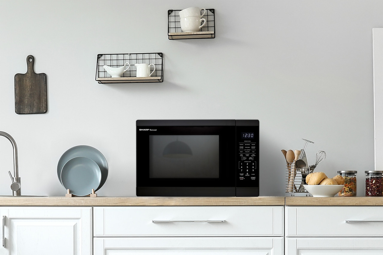 1.4 Cu. Ft. 1100w Black Countertop Microwave Oven view 14